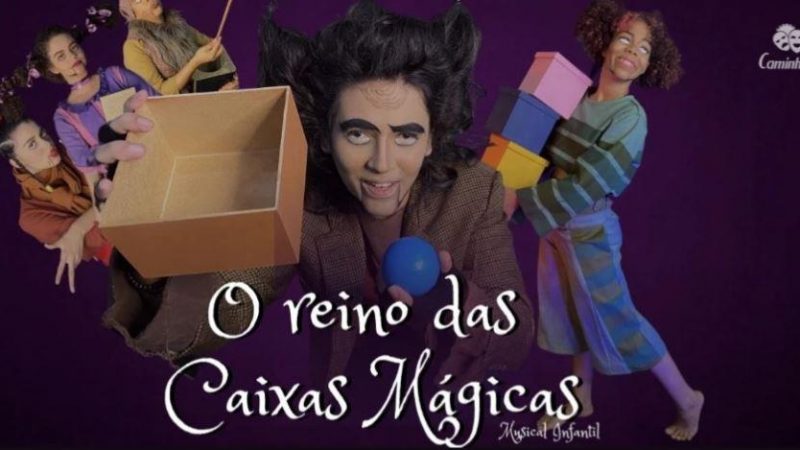 “O reino das Caixas Mágicas” no Teatro Carlos Moreira em Goiânia nos sábados de maio