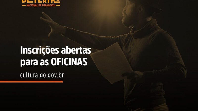 Estão abertas as inscrições para as oficinas da Mostra de Teatro de Porangatu