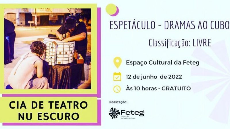 Cia de Teatro Nu Escuro apresenta “Dramas ao Cubo” com entrada gratuita neste domingo