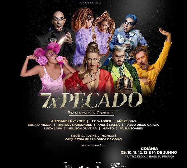 Musical 7x Pecado – Broadway in Concert, no Teatro Escola Basileu França com entrada gratuita