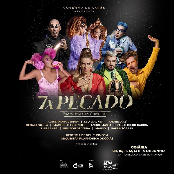 Musical 7x Pecado – Broadway in Concert, no Teatro Escola Basileu França com entrada gratuita