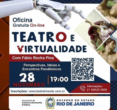 Inscrições abertas para a oficina gratuita “Teatro e Virtualidade” com Fábio Rocha Pina