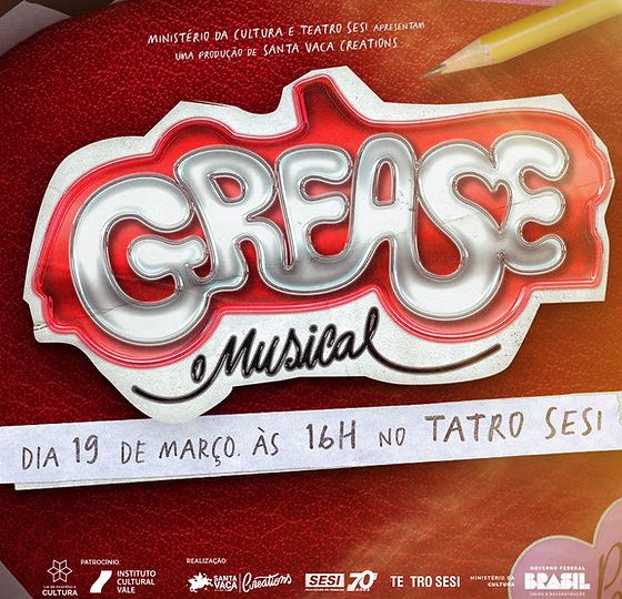 “Grease”, um musical dos tempos da brilhantina, no Teatro Sesi