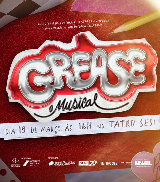 “Grease”, um musical dos tempos da brilhantina, no Teatro Sesi