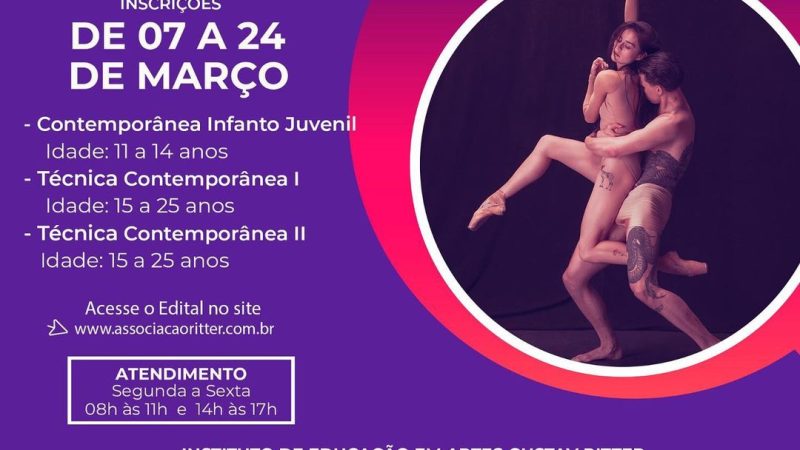 Inscrições abertas para curso gratuito de Dança Contemporânea em Goiânia