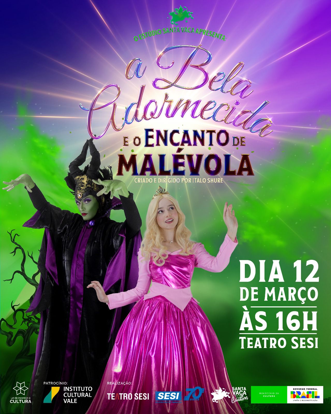 Espetáculo infantil ”Bela Adormecida e o Encanto de Malévola” no Teatro Sesi