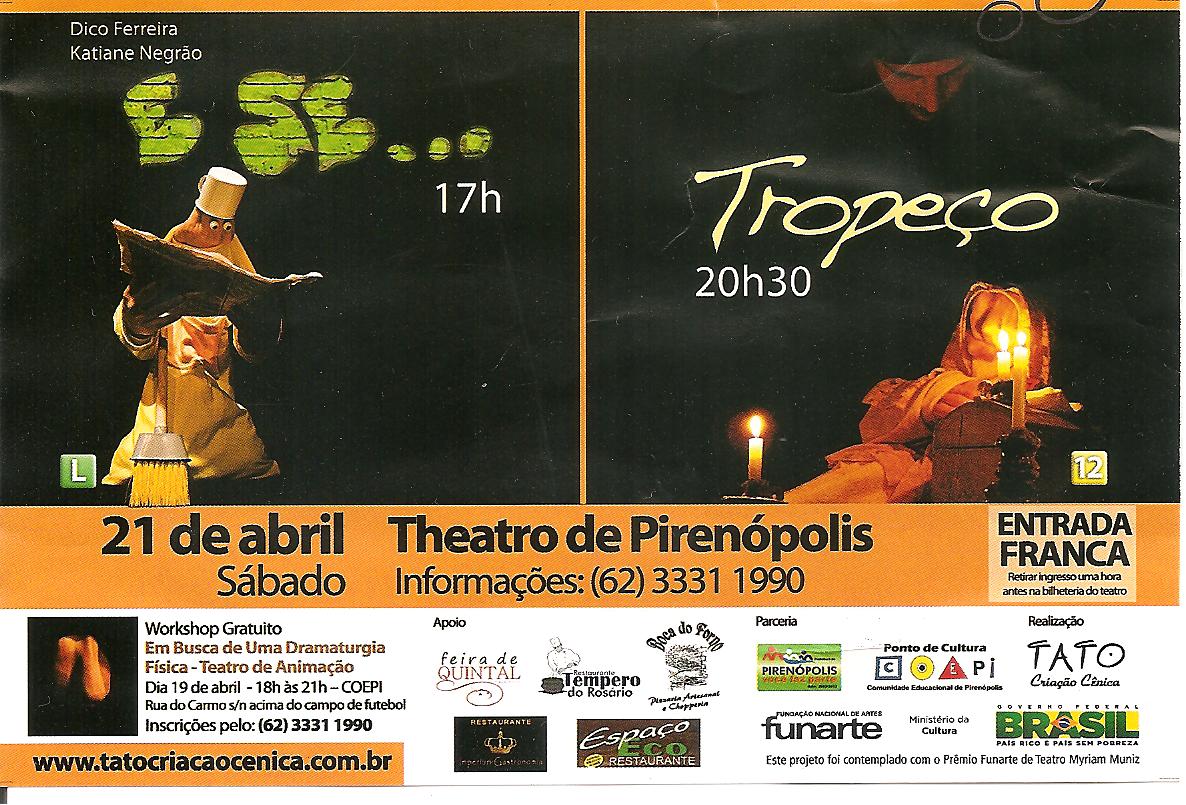 Espetáculos e Workshop em Pirenópolis – GO