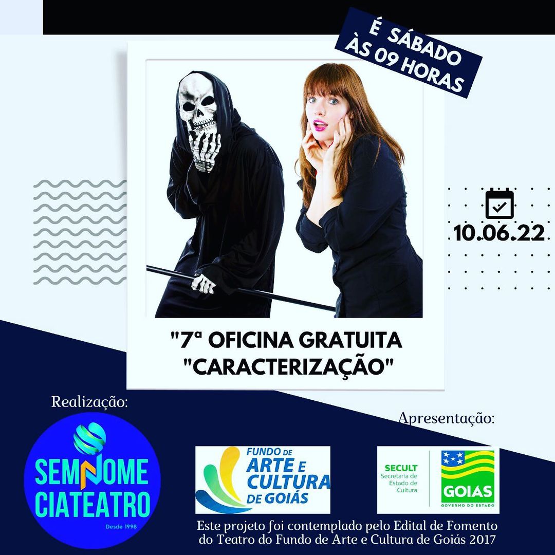 Oficina gratuita sobre “Caracterização”, no espaço cultural da SEMNOME CiaTeatro