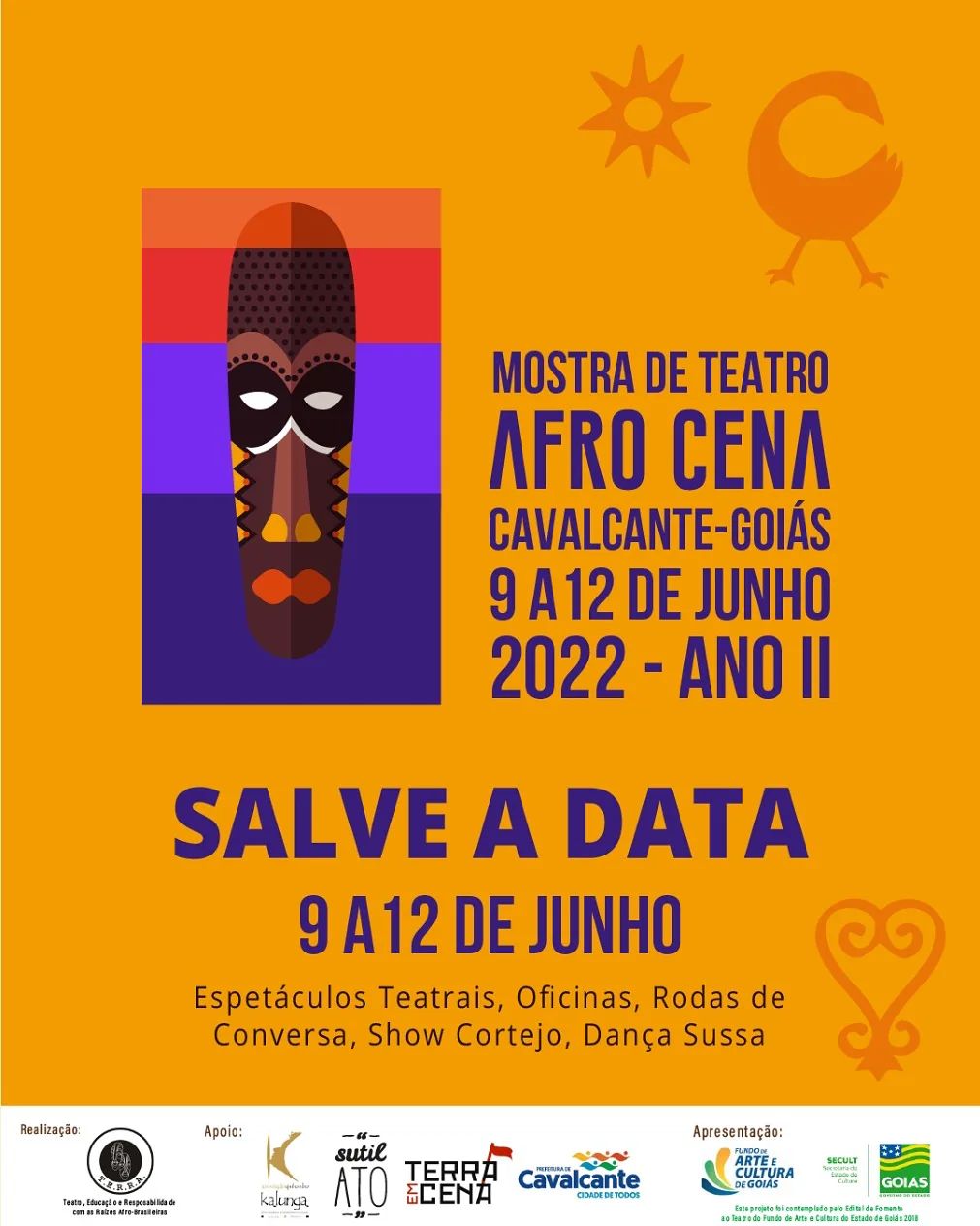 Programação Completa da II MOSTRA DE TEATRO AFRO CENA de Cavalcante – Chapada dos Veadeiros